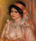 Woman with Black Hair Junge Frau mit schwarzen Haaren Oberkörper - Pierre-Auguste Renoir — Ansicht des Kunstwerks