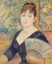 Frau mit Fächer - Pierre - Auguste Renoir — Ansicht des Kunstwerks
