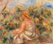 Frau mit Hut in einer Landschaft - Pierre-Auguste Renoir — Ansicht des Kunstwerks