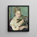 Frau mit Katze - Pierre-Auguste Renoir — gerahmtes Bild an der Wand