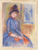 Junge Frau in blauem Kleid - Pierre-Auguste Renoir — Ansicht des Kunstwerks