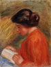 Young Woman Reading Junge Frau lesend Brust - Pierre-Auguste Renoir — Ansicht des Kunstwerks