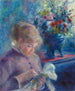 Junge Frau beim Nähen - Pierre-Auguste Renoir — Ansicht des Kunstwerks