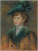 Junge Frau mit grünem Hut - Pierre-Auguste Renoir — Ansicht des Kunstwerks
