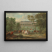 Ansicht des Château Neuf von Saint-Germain-en-Laye mit dem Abfahrt zur Jagd - Pierre-Denis Martin — gerahmtes Bild an der Wand