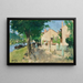 Le quai de la Croix Blanche, Saint-Mammès - Pierre-Eugène Montzin — gerahmtes Bild an der Wand