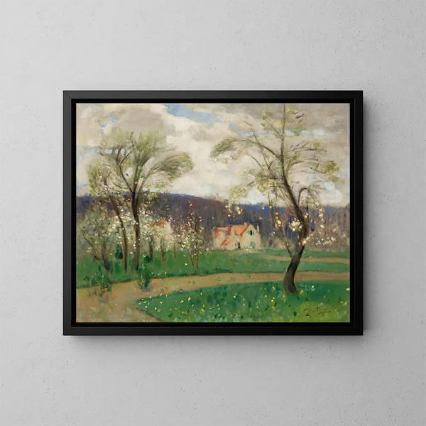 Landschaft - Pierre-Eugène Montzin — gerahmtes Bild an der Wand