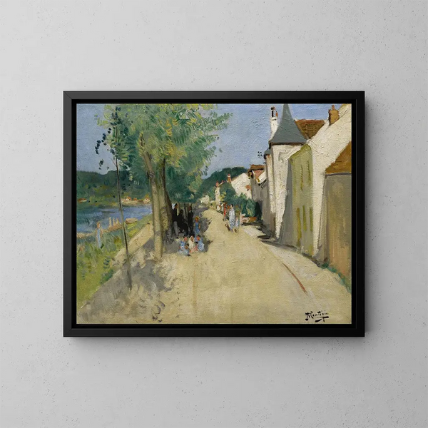 Quai Saint-Mammes - Pierre-Eugène Montzin — gerahmtes Bild an der Wand