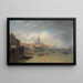 Die Themse mit Somerset House und der St.-Pauls-Kathedrale - Pierre-Justin Ouvrié — gerahmtes Bild an der Wand