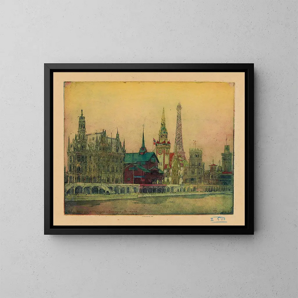 Palais d'Italie, de Norvège, d'Allemagne, d'Espagne et de Roumanie - Pierre-Marcel Roy — gerahmtes Bild an der Wand