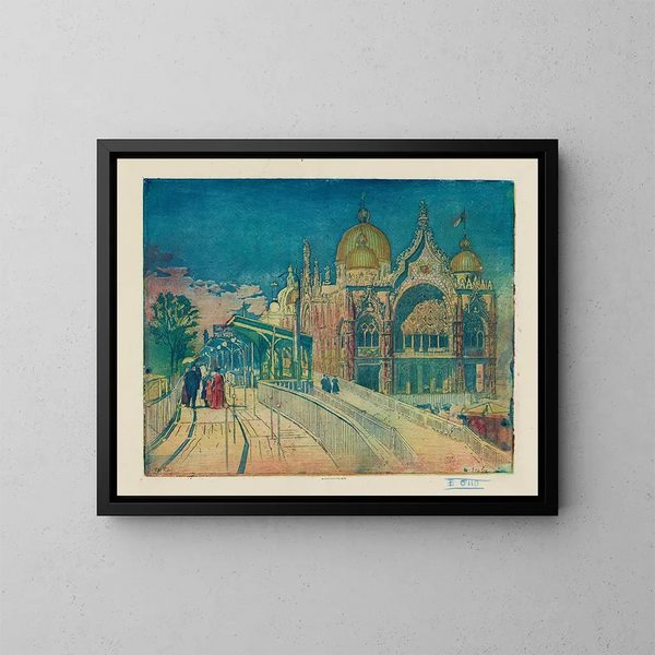 Pavillon der Italien - Pierre-Marcel Roy — gerahmtes Bild an der Wand