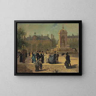 Die Hochzeitsprozession - Pierre-Marie Beyle — gerahmtes Bild an der Wand
