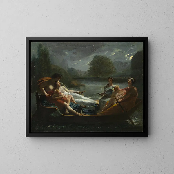 Der Traum des Glücks - Pierre-Paul Prud'hon — gerahmtes Bild an der Wand