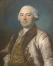 Portrait eines Mannes in altrosa Jacke mit Fellfutter - Pierre Bernard — Ansicht des Kunstwerks