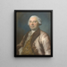 Portrait eines Mannes in altrosa Jacke mit Fellfutter - Pierre Bernard — gerahmtes Bild an der Wand