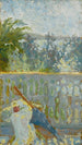 Das Balkon und der Sonnenschirm - Pierre Bonnard — Ansicht des Kunstwerks