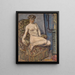 Modell in einem Sessel - Pierre Bonnard — gerahmtes Bild an der Wand