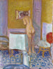 Nackt mit rotem Stoff Nackt in ihrer Toilette - Pierre Bonnard — Ansicht des Kunstwerks
