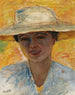 Portrait einer Frau mit großem Hut - Pierre Bonnard — Ansicht des Kunstwerks