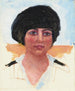 Kopf einer Frau mit schwarzem Hut Mme Lucienne Dupuy de Frenelle Studie - Pierre Bonnard — Ansicht des Kunstwerks