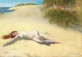 Pierre CarrierBelleuse - Sleeping Nude On A Beach.webp