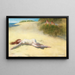 Nacktes schlafendes Mädchen am Strand - Pierre Carrier-Belleuse — gerahmtes Bild an der Wand