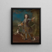 Portrait de Louis XV avec deux chiens - Pierre Gobert — gerahmtes Bild an der Wand