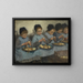 Mädchen auf dem Bauernhof, die Kartoffeln schälen - Pierre Jacques Dierckx — gerahmtes Bild an der Wand
