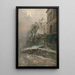 Rue de Montmartre sous la neige - Pierre Jacques Pelletier — gerahmtes Bild an der Wand