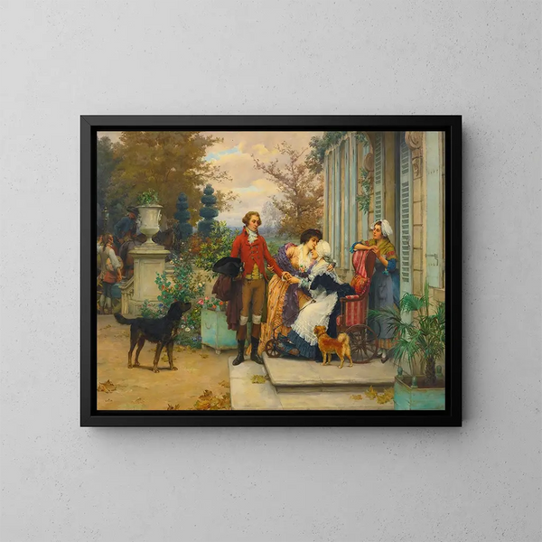 Ein letzter Abschied - Pierre Outin — gerahmtes Bild an der Wand