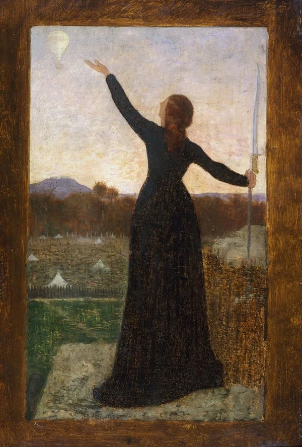 Der Ballon - Pierre Puvis de Chavannes — gerahmtes Bild an der Wand