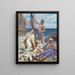 Die Familie der Fischer - Pierre Puvis de Chavannes — gerahmtes Bild an der Wand