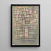 Komposition 8 - Piet Mondrian — gerahmtes Bild an der Wand
