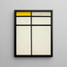 Komposition mit doppelter Linie und Gelb - Piet Mondrian — gerahmtes Bild an der Wand