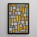 Komposition mit Gitter 1 - Piet Mondrian — gerahmtes Bild an der Wand
