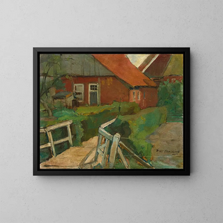 Piet Mondrian - Farm Building With Bridge.webp