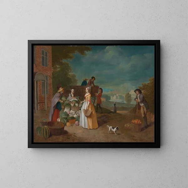 Der Gemüsehändler - Pieter Angillis — gerahmtes Bild an der Wand