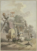Eine Mühle zum Schärfen in der Nähe eines Brunnens - Pieter Bartholomeusz Barbiers — Ansicht des Kunstwerks