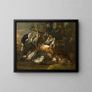 Stillleben - Pieter Boel — gerahmtes Bild an der Wand