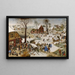 Die Volkszählung in Bethlehem - Pieter Brueghel der Jüngere — gerahmtes Bild an der Wand