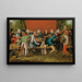 Das Hochzeitsmahl - Pieter Brueghel der Jüngere — gerahmtes Bild an der Wand