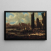 Der Pont-Neuf, die Stadt, der Turm und das Tor von Nesle - Pieter Casteels — gerahmtes Bild an der Wand