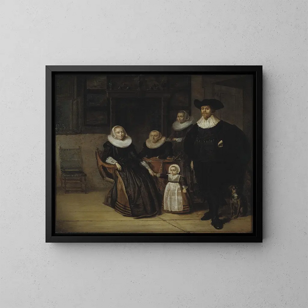 Portrait de famille - Pieter Codde — gerahmtes Bild an der Wand