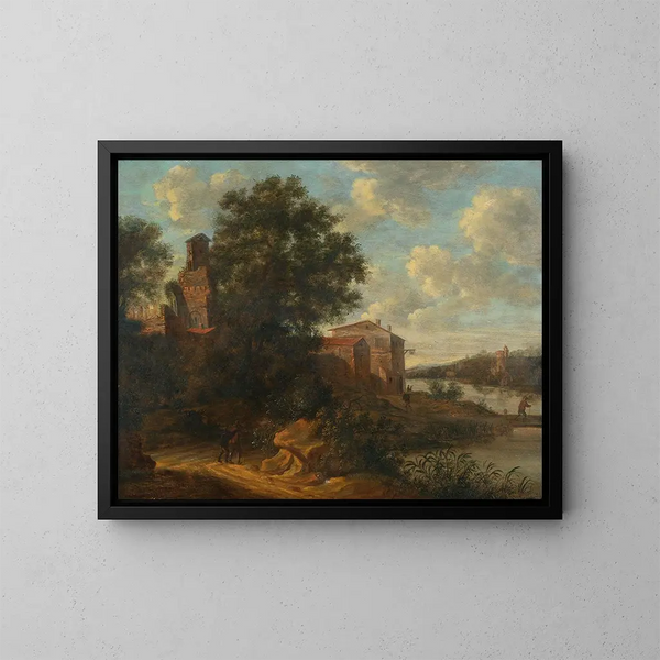 Das Flusslandschaft von Den Haag - Pieter Cosijn — gerahmtes Bild an der Wand