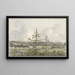 Vue de prairies avec fermes - Pieter Ernst Hendrik Praetorius — gerahmtes Bild an der Wand