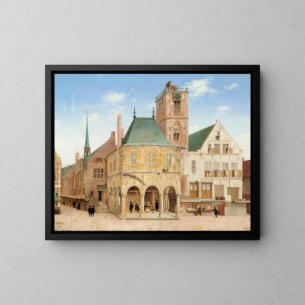 L'ancien hôtel de ville d'Amsterdam - Pieter Jansz Saenredam — gerahmtes Bild an der Wand