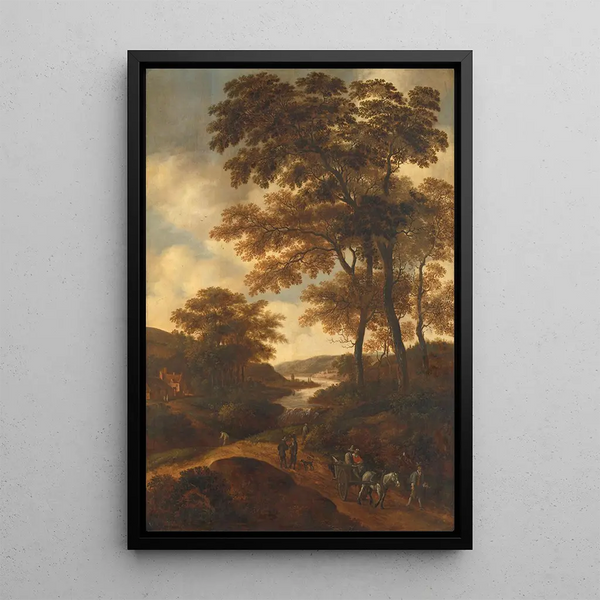 Landschaft mit Bäumen - Pieter Jansz van Asch — gerahmtes Bild an der Wand