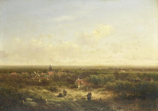 Pieter Lodewijk Francisco Kluyver - Distant View with a Village.webp