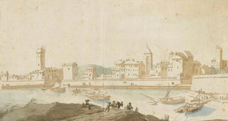 Pieter Moninckx - View of Civitavecchia with the Harbor Wall.webp