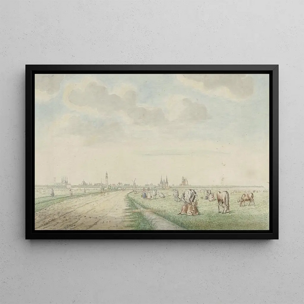 Pieter Remmers - Gezicht op Kampen van de landzijde.webp